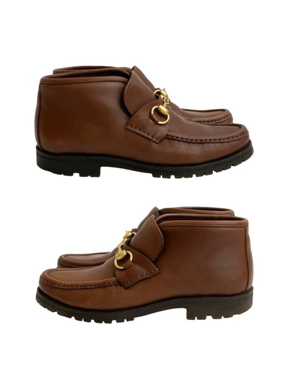 Gucci Horsebit Hardware Leather Short Boots Shoes 36 1 2 Size - Picture 3 of 6